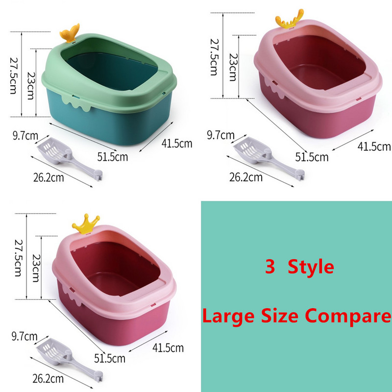 Mačji WC za kućne ljubimce Plastična posuda za čišćenje Kućni kućni pribor za kućne ljubimce Lagani kućni ljubimci Kutija za mačji pijesak, otporna na pucanje, otporna na pucanje