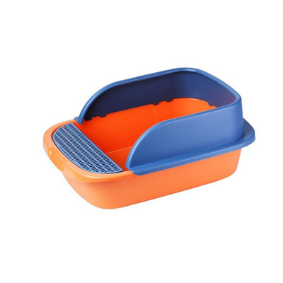 Kaķu pakaišu kaste paaugstina daļēji atvērtas tualetes mājdzīvnieku tīrai smilšu kastei ar bezmaksas lāpstu Kaķu elpojošs kaķu mājas kaķu piegādātāji