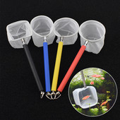 18–53 cm elastīgs akvārija izvelkamais 3D nerūsējošā tērauda tīkliņš garneļu ķeršanai zivju tvertņu tīrīšanas tīkls apaļš kvadrāts