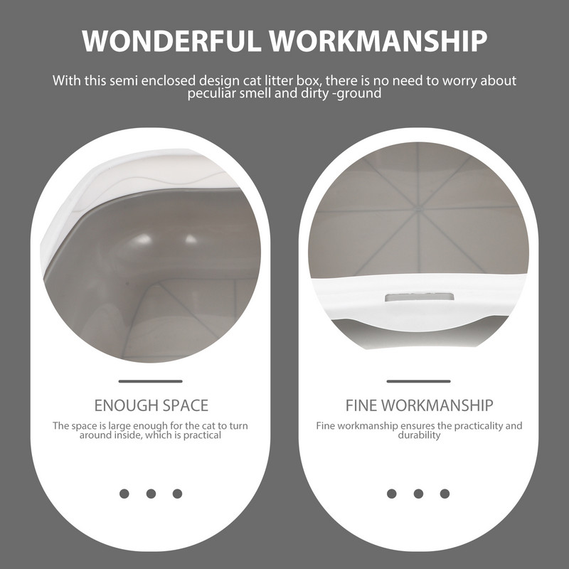 Kutija za pijesak Toalet za mačke Zahod za kućne ljubimce Zaštita od prskanja Mačići Mačke Nauka na nošu Noćna posuda Otvorena visoka neljepljiva WC za pse s stranicom za umivaonik