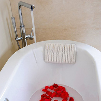 Μαξιλάρι μπάνιου SPA Μαλακό παχύ προσκέφαλο Μαξιλάρι μπανιέρας με βεντούζα πλάτης Μαξιλάρι λαιμού Αξεσουάρ μπάνιου