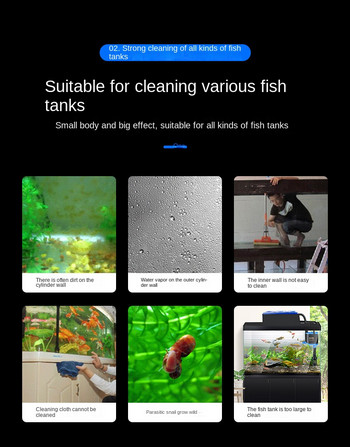 Αξεσουάρ ενυδρείου ψαριών κατοικίδιων ζώων Εργαλεία καθαρισμού Μαγνητικό ενυδρείο βουρτσάκι δεξαμενής ψαριών Καθαρό γυαλί Παράθυρο καθαρισμού άλγης Scraper Cleaner Scrubber