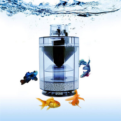 Смукателен колектор за рибни изпражнения Резервоар за аквариум Напълно автоматичен смукателен сепаратор за изпражнения за рибни изпражнения Филтър Колектор Прахосмукачка