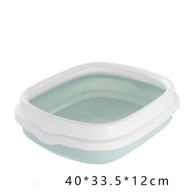 1 set WC za kućne ljubimce Noćna posuda Kutija za mačji pijesak Posuda za pse mačke s lopaticom WC pribor Teddy Pseći WC protiv prskanja Kućni plastični pješčanik