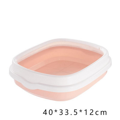 1 set WC za kućne ljubimce Noćna posuda Kutija za mačji pijesak Posuda za pse mačke s lopaticom WC pribor Teddy Pseći WC protiv prskanja Kućni plastični pješčanik