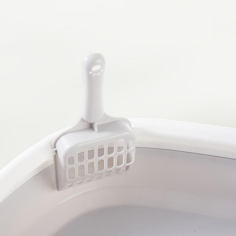 1 set WC za kućne ljubimce Noćna posuda Kutija za mačji pijesak Posuda za pse mačke s lopaticom WC pribor Teddy Pseći WC protiv prskanja Kućni plastični pješčanik