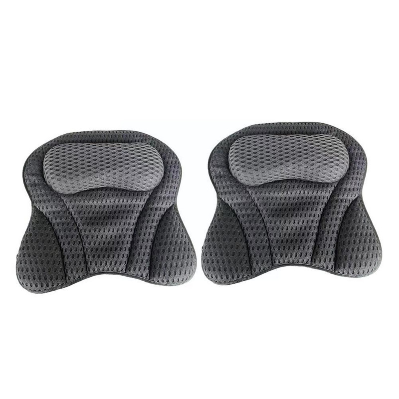 4d mekani sivi masažni jastuk za kupanje s usisnim leđima Spa alat za opuštanje Jastuk za vrat Vruće šalice za kupanje Spužvasta O8a4