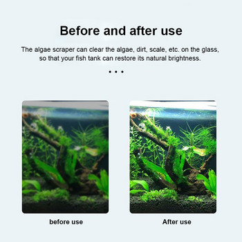 Aquarium Algae Scraper Εργαλείο καθαρισμού δεξαμενής ψαριών Ανοξείδωτο κράμα αλουμινίου Υλικό Fish Tank Multifunctional Cleaning Tool