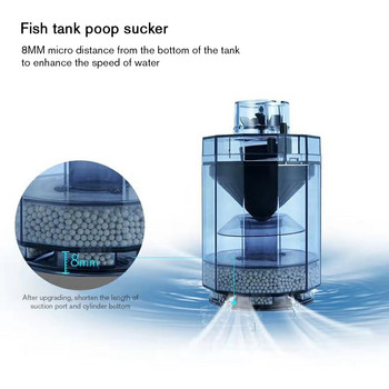 1 ΤΕΜ. Ενυδρείο Fish Poop Vacuum Manure Suction Separator Tanks Συλλέκτης φίλτρου Automatic Fish Aquatic Pet Home Cleaning Supplies