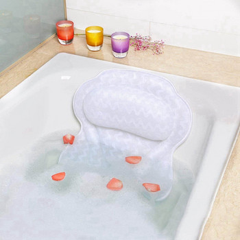 Προμήθειες μπάνιου σπιτιού Μαξιλάρι μπάνιου Εργονομικό μαξιλάρι μπανιέρας για μαξιλάρι ώμου κεφαλής λαιμού με διχτυωτό για στήριγμα λαιμού και πλάτης