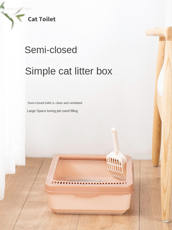 Poluzatvorena kutija za mačji pijesak s gornjim ulazom, samočišćenje, trener za mačji WC, poluzatvorena kutija za mačji pijesak, dezodorans Aseo Gato