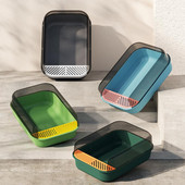 Kutija s pijeskom za mačiće Odvojivi WC školjka za kućne ljubimce Poluzatvoreni bazen za čišćenje mačaka Pješčanik protiv prskanja Kutija s pijeskom za mačke Predmeti za kućne ljubimce