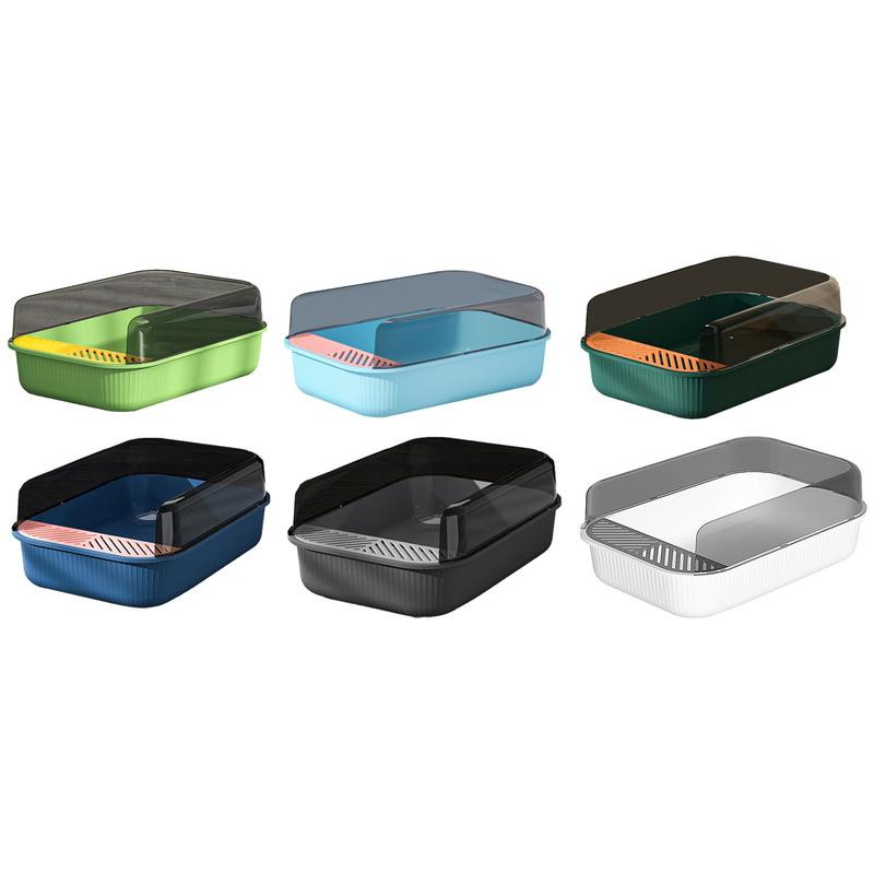 Kutija s pijeskom za mačiće Odvojivi WC školjka za kućne ljubimce Poluzatvoreni bazen za čišćenje mačaka Pješčanik protiv prskanja Kutija s pijeskom za mačke Predmeti za kućne ljubimce