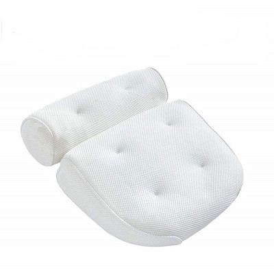 Prozračni 3D mrežasti hidromasažni jastuk za kupanje s vakuumskim čašicama za potporu za vrat i leđa Spa jastuk za kućnu hidromasažnu kadu Kupaonski pribor