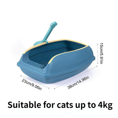 Poluzatvorena kutija za mačji pijesak Prijenosna sklopiva putna kutija za kućne ljubimce s visokim stranama Pribor za WC školjku za mačiće Pribor za mačke