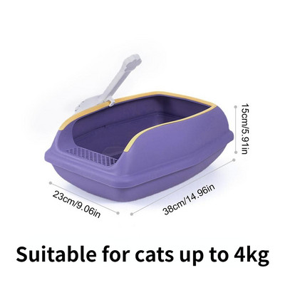Poluzatvorena kutija za mačji pijesak Prijenosna sklopiva putna kutija za kućne ljubimce s visokim stranama Pribor za WC školjku za mačiće Pribor za mačke
