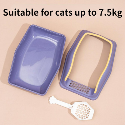 Poluzatvorena kutija za mačji pijesak Prijenosna sklopiva putna kutija za kućne ljubimce s visokim stranama Pribor za WC školjku za mačiće Pribor za mačke