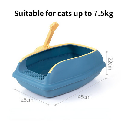 Poluzatvorena kutija za mačji pijesak Prijenosna sklopiva putna kutija za kućne ljubimce s visokim stranama Pribor za WC školjku za mačiće Pribor za mačke