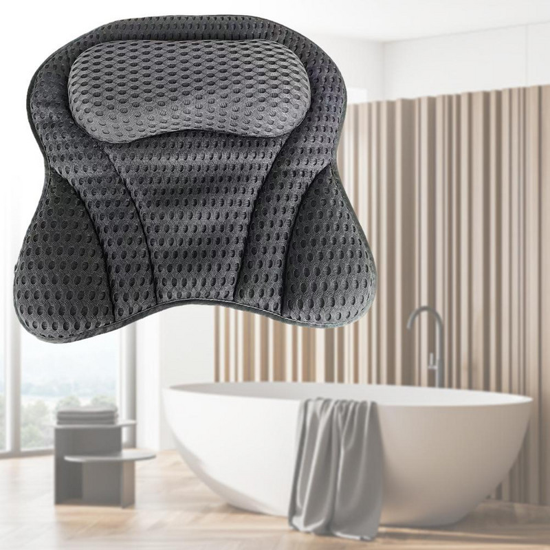 3D mekani leptir masažni jastuk za kupanje s usisnim vratom SPA Šalice za opuštanje Alat za kupanje Spužvasti jastuk Naslon X9T3