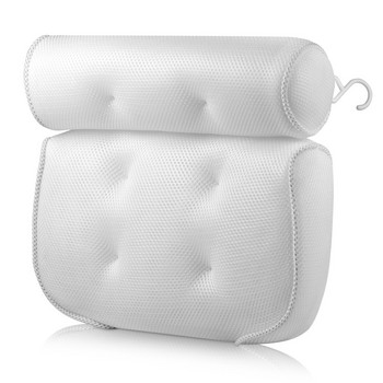 3D мрежеста възглавница за вана Спа възглавница Облегалка за глава с 6 вендузи Възглавница за вана