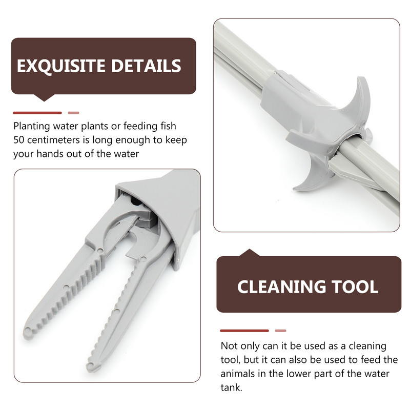 Klješta za akvarij Spremnik za hranjenje Alati Pribor Aquascaping Alat Grabber Terarij Gmazovi Vodeno domaćinstvo Praktični sakupljač Čišćenje