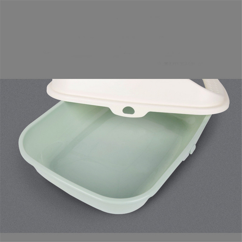 Poluzatvorena kutija za mačji pijesak s lopatom, plastične mačke, toalet za mokrenje, visoka ograda, odvojiva noćna posuda za kućne ljubimce, mače, štene, čista kašičica