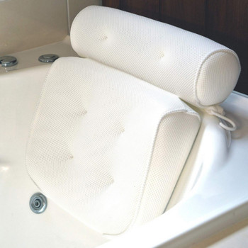3D мрежеста спа неплъзгаща се омекотена вана спа възглавница вана възглавница за глава с вендузи за врата и гърба консумативи за баня