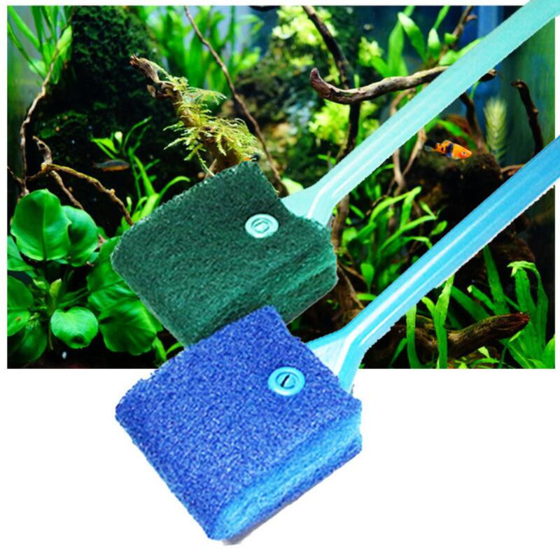 Pribor za čišćenje spremnika akvarija Dvostrana četka Ribe Alge Duga ručka Spužva za čišćenje Pribor za akvarij