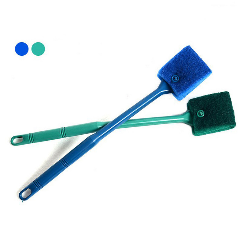 1kom Čistač akvarijskih ribica Strugač za alge Staklo prozora Dvostrana plastična spužva Četka za čišćenje Pribor za akvarij