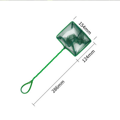 Pārnēsājams zivju tīkls ar garu rokturi kvadrātveida akvārija zivju tvertņu garneles Mazas Betta Tetra zivju izkraušanas tīkls peldošu priekšmetu tīrīšanas rīks
