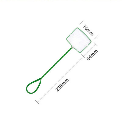 Pārnēsājams zivju tīkls ar garu rokturi kvadrātveida akvārija zivju tvertņu garneles Mazas Betta Tetra zivju izkraušanas tīkls peldošu priekšmetu tīrīšanas rīks