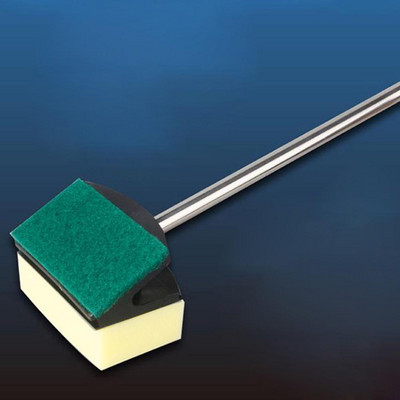 Četka za akvarij s dugom drškom Alat za čišćenje akvarija u akvariju Dvostrani spužvasti brisač stakla