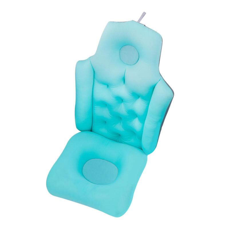 Vannas paklājiņš ar spilvenu galvas kakla plecu muguras balstu SPA spilvens Ergonomisks atdalāms vannas spilvena paklājiņš pieaugušajiem vannas istabai