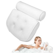 SPA vannas spilvens ar piesūcekņiem Kaklu un muguru atbalsta galvas balsta spilvens Neslīdošs vannas spilvens ar polsterētu vannas vannu vannas istabas piederumi