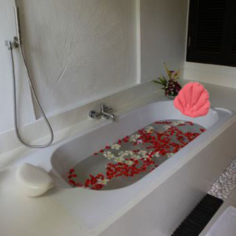 Spilvens Vanna Spa vanna Piepūšamais spilvens Vanna Neckergonomic galvas balsts Piesūcekņi Spilveni Apvalks Vannas istabas Duša Ūdensizturīgs Nav