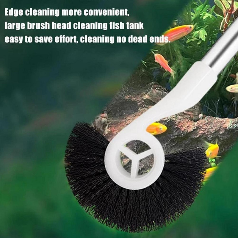 Zivju tvertnes aļģu noņemšanas birste ar rokturi, piekārtiem, tīrīšanas instrumenti akvārijiem zivju tvertnēm