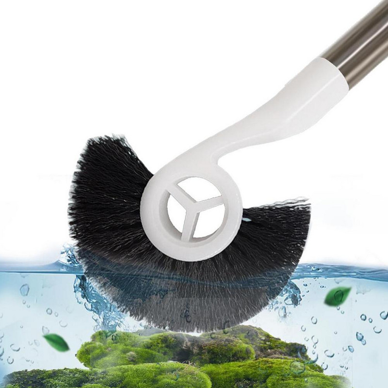 Zivju tvertnes aļģu noņemšanas birste ar rokturi, piekārtiem, tīrīšanas instrumenti akvārijiem zivju tvertnēm