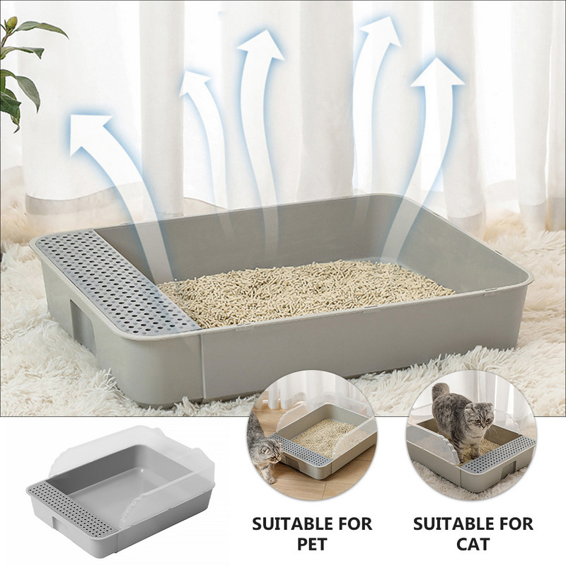 Pakaiši kaķu kaste tualete podiņš kaķēnu paliktnis daļēji slēgts zaķim noņemams dresētājs Slēgts trušu pārnēsājamas gultas kastes bez