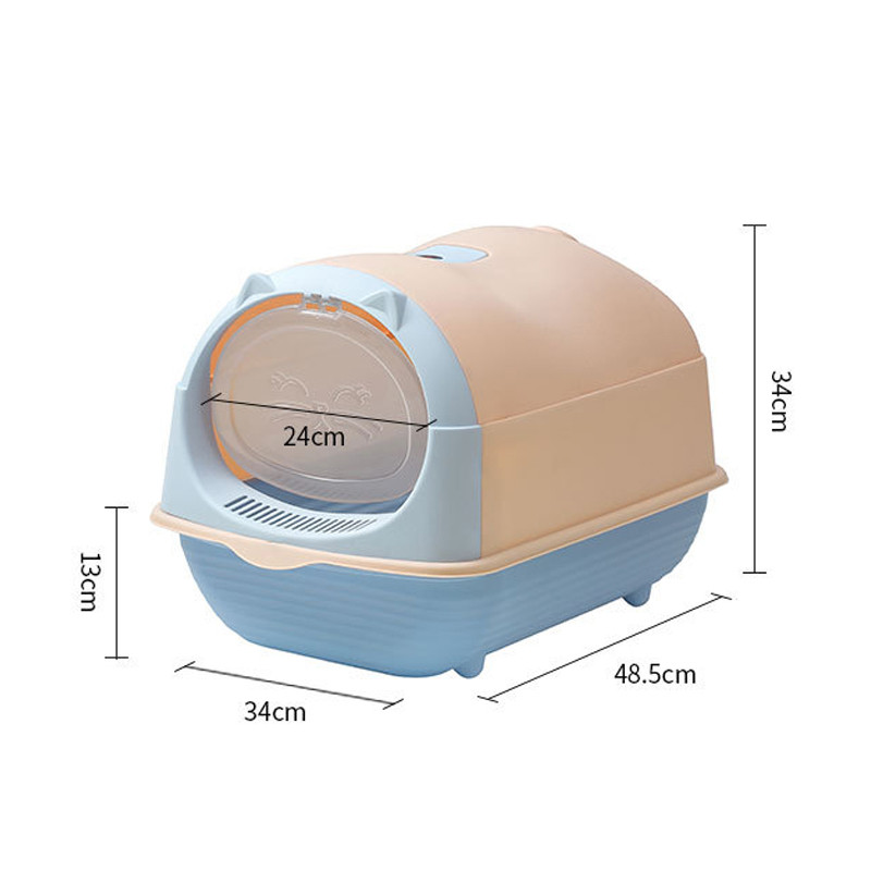 mačji veliki WC Kapacitet Kutija za mačji pijesak Poluzatvorena Plastična kutija za mačke Kutija za pijesak Anti-Splash Ladica za mačke Bazen za čišćenje