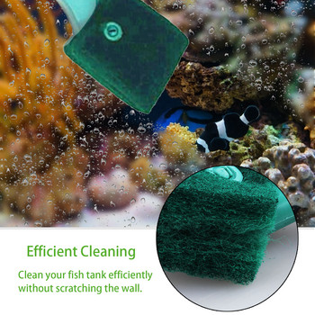 Ενυδρείο Fish Tank Scrub Brush Διπλής Όψης Βούρτσα Καθαρισμού Φυκιών Σφουγγάρι Καθαρά Εργαλεία με μακριά Λαβή Κρεμαστά Φύκια Καλωσορίζοντας