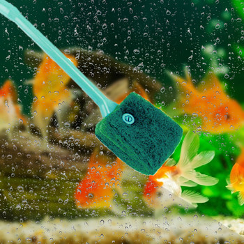 Ενυδρείο Fish Tank Scrub Brush Διπλής Όψης Βούρτσα Καθαρισμού Φυκιών Σφουγγάρι Καθαρά Εργαλεία με μακριά Λαβή Κρεμαστά Φύκια Καλωσορίζοντας