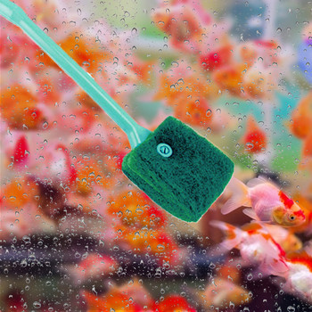Ενυδρείο Fish Tank Scrub Brush Διπλής Όψης Βούρτσα Καθαρισμού Φυκιών Σφουγγάρι Καθαρά Εργαλεία με μακριά Λαβή Κρεμαστά Φύκια Καλωσορίζοντας