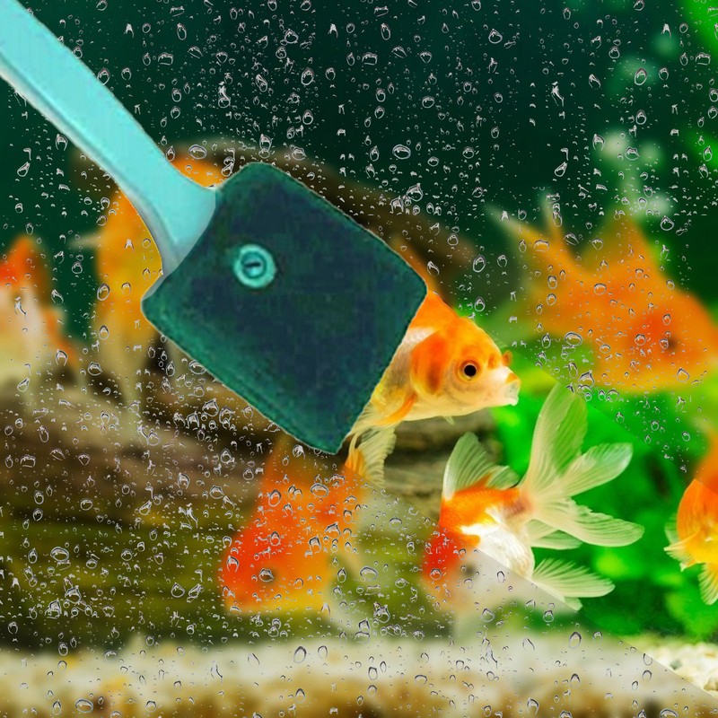 Četka za ribanje akvarijskih riba Dvostrana četka za čišćenje algi Spužva Čisti alati s dugom drškom Viseće alge dobrodošlice