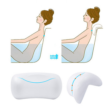 Възглавница за баня, мека спа възглавница за вана, устойчива на приплъзване, помага за поддържане на главата, гърба, раменете и врата за вана, гореща вана и джакузи