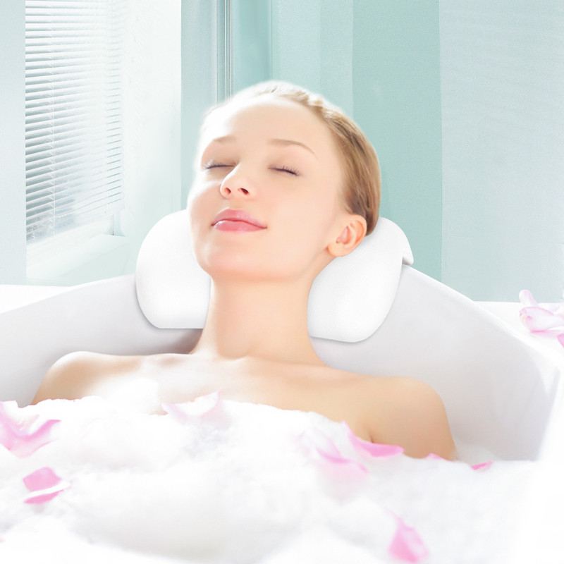 Vannas spilvens, vannas mīksts spa spilvens, izturīgs pret slīdēšanu, palīdz atbalstīt galvu, muguru, plecus un kaklu vannas burbuļvannai un džakuzi