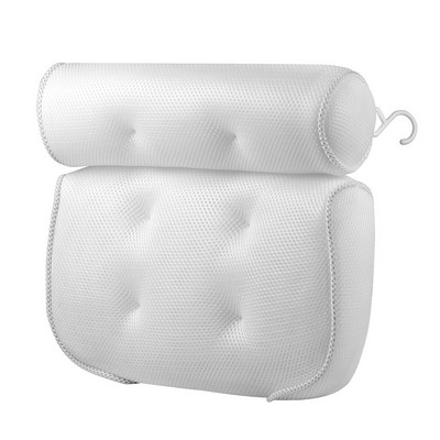 3D mrežasti jastuci za spa Jastuk za kadu Spa Jastuk za kupanje Neklizajući jastuk za naslon za glavu za kadu s vakuumskim čašicama za vrat i leđa Kupaonski pribor