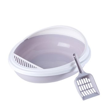 P82D Open Top for CAT Litter Box Egg σχήμα μπάλας για να προσφέρει στις γάτες άφθονο χώρο και γρήγορη προσβασιμότητα κατά του πιτσιλίσματος Keep Όροφος C