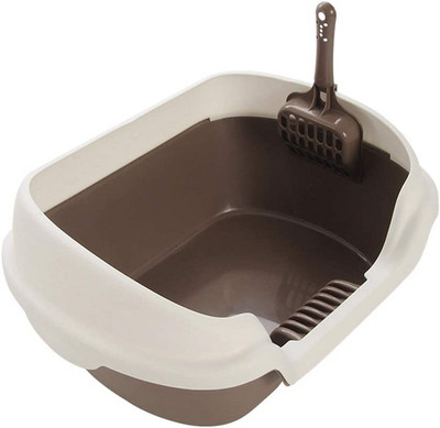 Kutija za mačji pijesak Plavi umivaonik za mačji pijesak Poluzatvorena kutija s lopaticom za mačji pijesak za učenje mačaka da čiste pribor za kućne ljubimce