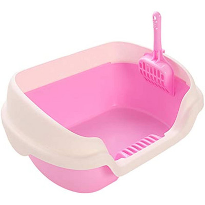 Kutija za mačji pijesak Plavi umivaonik za mačji pijesak Poluzatvorena kutija s lopaticom za mačji pijesak za učenje mačaka da čiste pribor za kućne ljubimce