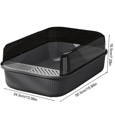 Kutija s pijeskom za mačke Poluzatvorena kutija s pijeskom s visokim stranama Odvojiva plitka posuda s pijeskom za mačji WC za mačiće, mačke, pribor za kućne ljubimce